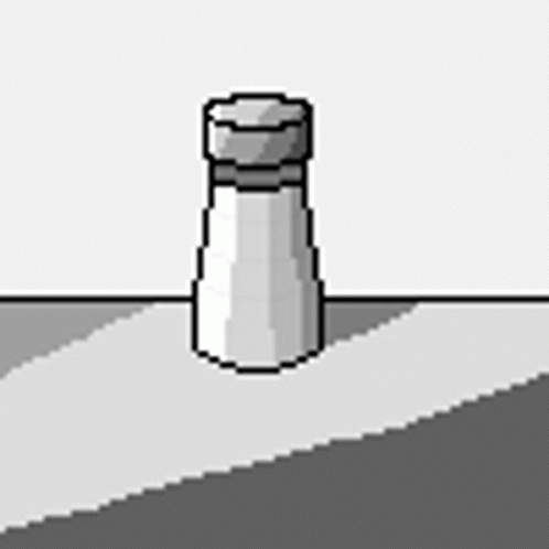 Pixel Art Salt Shaker on Ground