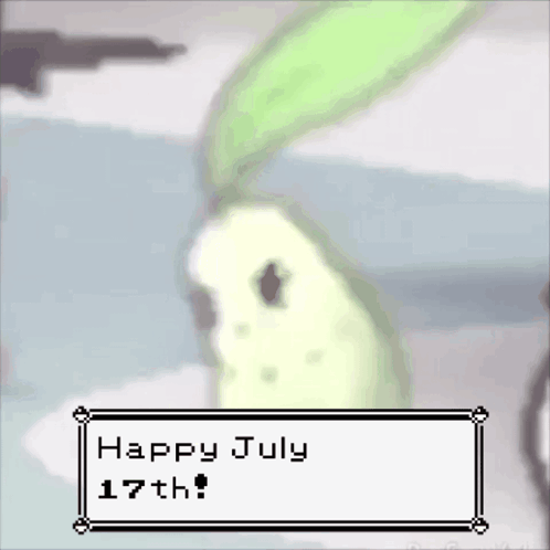 Pixel Art Saying Happy July 17th