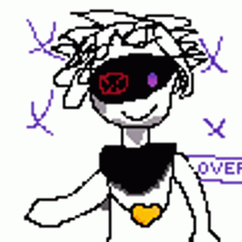Pixel Art Sheep Wearing Mask and Heart