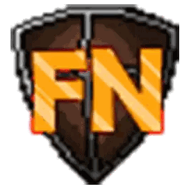 Pixel Art Shield with FN Letter