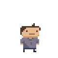 Pixel Art Shirtless Man in Water