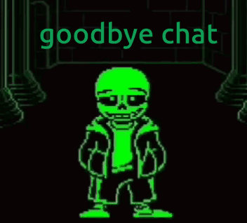 Pixel Art Skeleton Tongue Out Goodbye Chat GIF