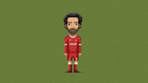 Pixel Art Soccer Player with Beard