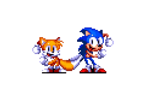 Pixel Art Sonic and Tails