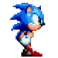 Pixel Art Sonic Flying