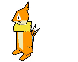 Pixel Art Squirrel With Yellow Scarf