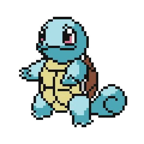 Pixel Art Squirtle Pokémon