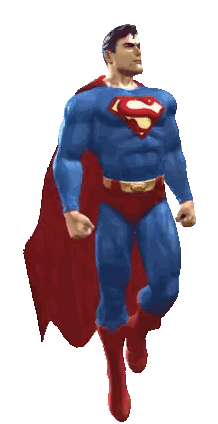 Pixel Art Superman with Cape