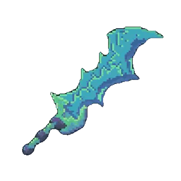 Pixel Art Sword with Bat Shaped Blade