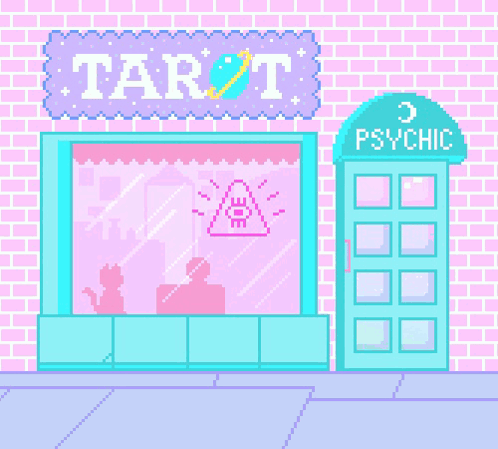 Pixel Art Tarot Shop and Psychic Booth