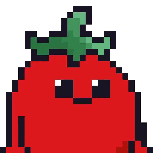 Pixel Art Tomato Crying