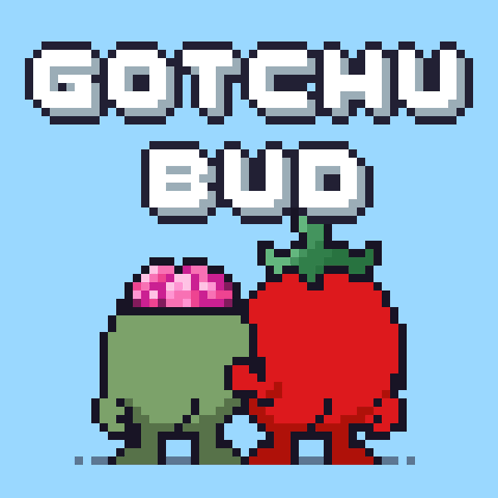Pixel Art Tomato with Brain Gotchu Bud