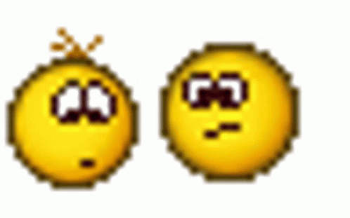 Pixel Art Two Smiley Faces Different Expressions