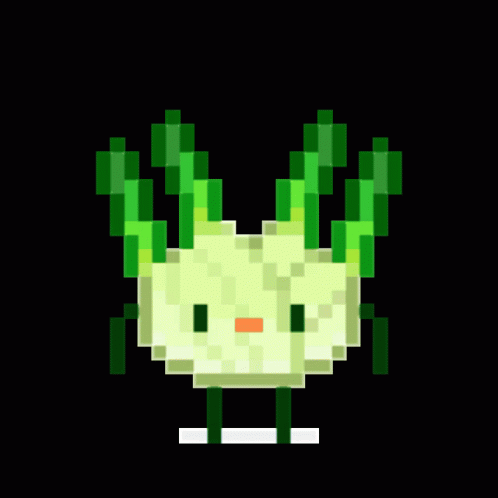 Pixel Art Vegetable With Yellow Head