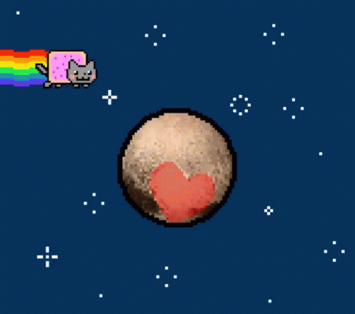 Pixel Art Video Game Character Dancing Me and Pluto Doing