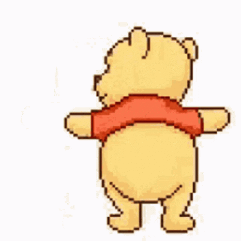 Pixel Art Winnie the Pooh Dancing