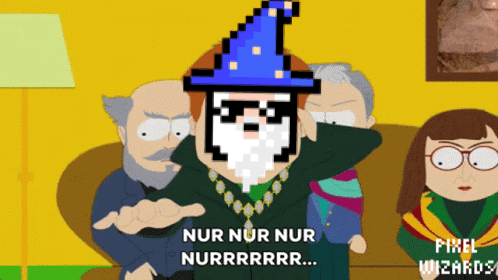 Pixel Art Wizard Nur Nur Nur Nurrrrrrr GIF