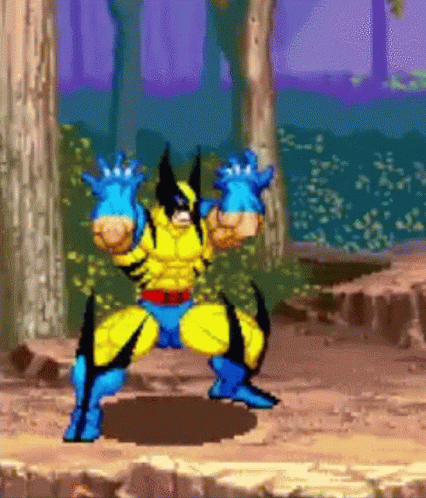 Pixel Art Wolverine Fighting Game