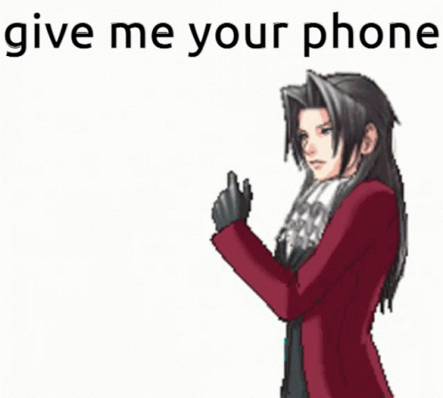 Pixel Art Woman Pointing Give Me Your Phone