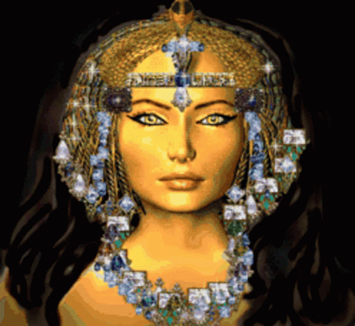 Pixel Art Woman With Necklace and Crown