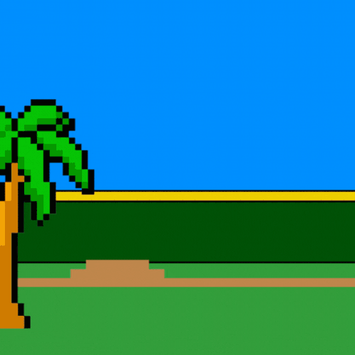 Pixel Baseball Player In Sea 44 Jersey GIF