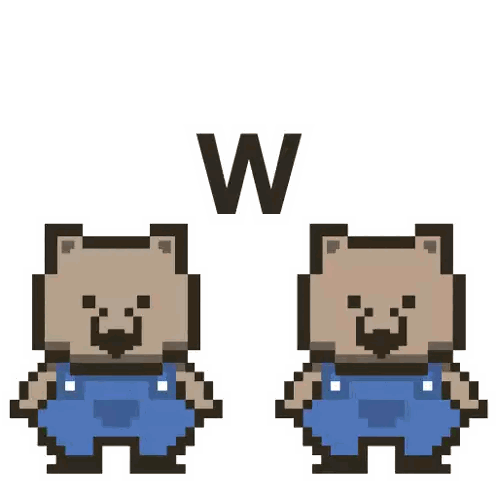 Pixel Bears Holding Hands Wagmi