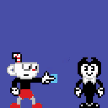 Pixel Bendy Ink Machine Online Game Over GIF