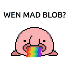 Cute Pink Sad Blobfish Crying Tears GIF