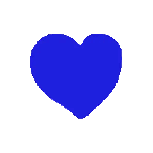 Pixel Blue Heart Outline