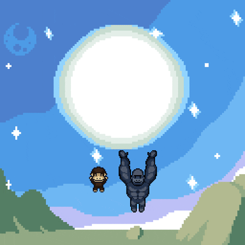 Pixel Cartoon Spirit Bomb GIF