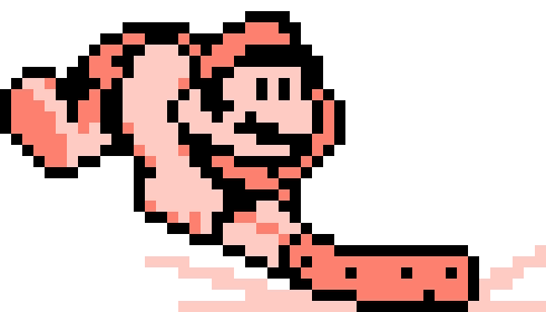 Pixel Cave Man Mario Pow GIF