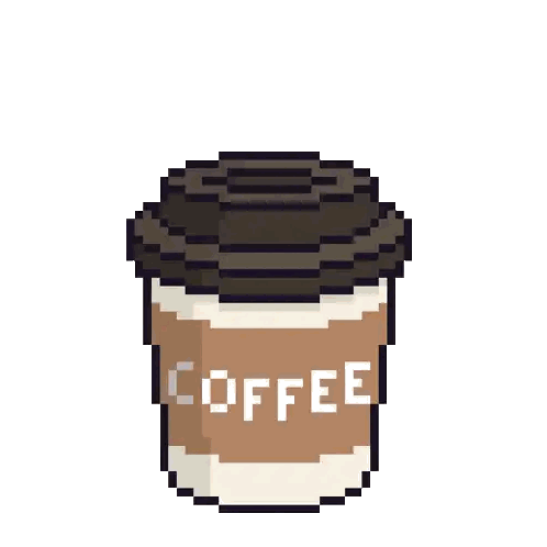 Pixel Coffee Cup Good Morning
