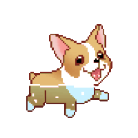Pixel Dogs Sticker GIF