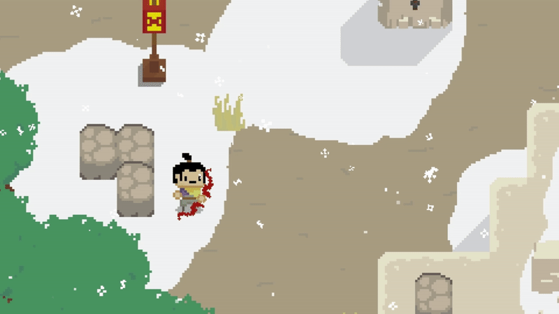 Pixel Game Archer On Mountain GIF
