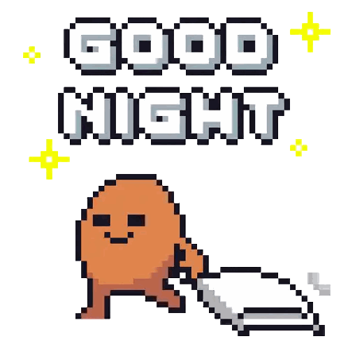 Pixel Ghost Saying Good Night