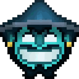 Pixel Ghost Wearing Hat Smiling
