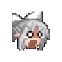 Pixel Ghost With Brown Head