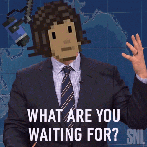 Pixel Head What Are You Waiting For GIF