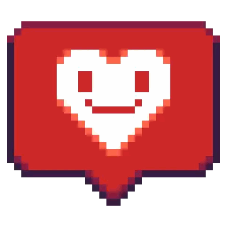 Pixel Heart With Smiling Face