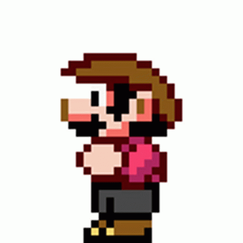 Pixel Mario Dance Different Attire GIF