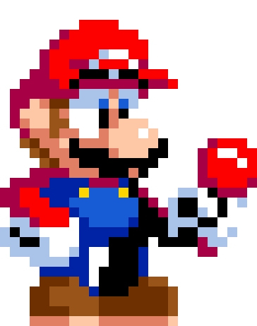 Pixel Mario Holding Red Thing GIF