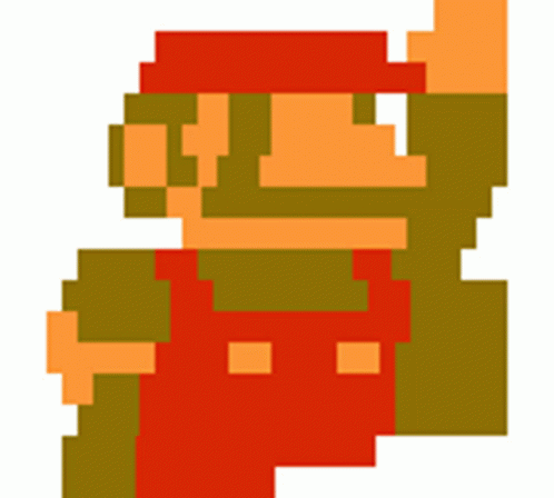 Pixel Mario In Circles GIF