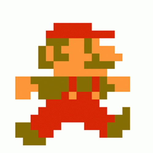 Pixel Mario Running GIF