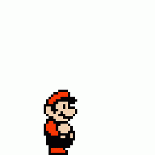 Pixel Mario Up And Down GIF