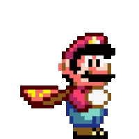Pixel Mario With Cape GIF