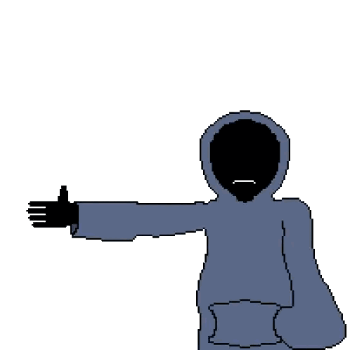 Pixel Person Holding Purple Axe