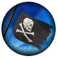 Pixel Pirate Flag Skull and Crossbones