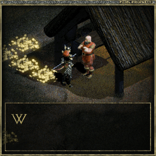 Pixel Prophet Man and Woman in Front of House