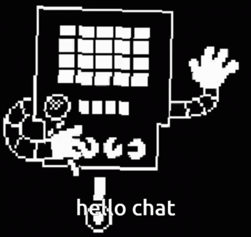 Pixel Robot Saying Hello Chat