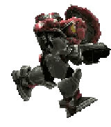 Pixel Robot With Gun and Shield
